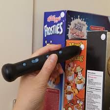 cereal Pen friend being used to identify cereal boxes