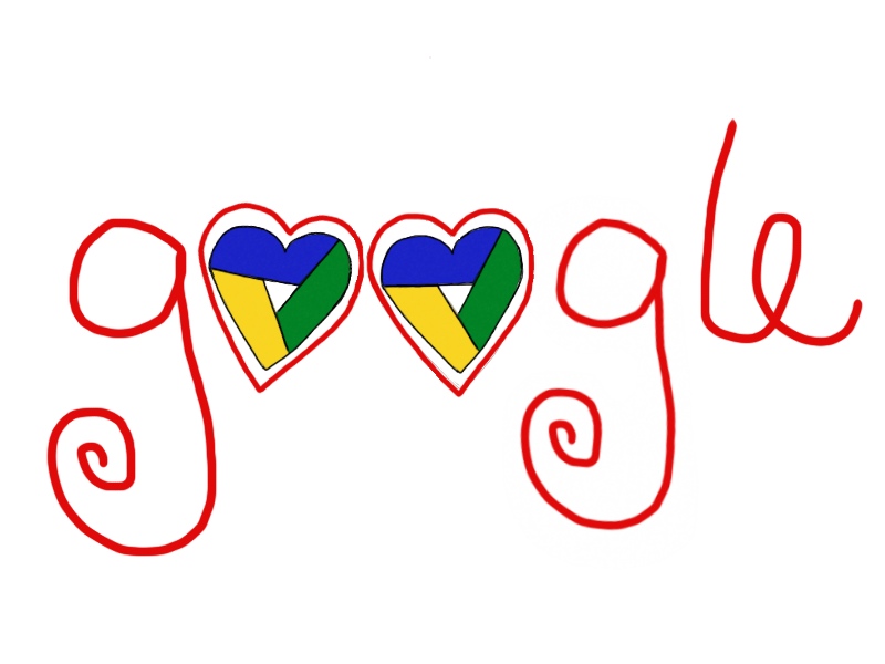 photo-1 Text "google" with hearts