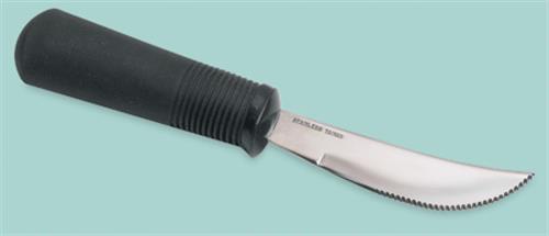 101590.jpg Black Rocker Knife with Serrated Blade