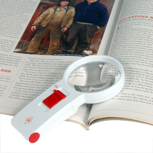 209918.png White-Red LED Hand Held Illuminated Magnifier 4X