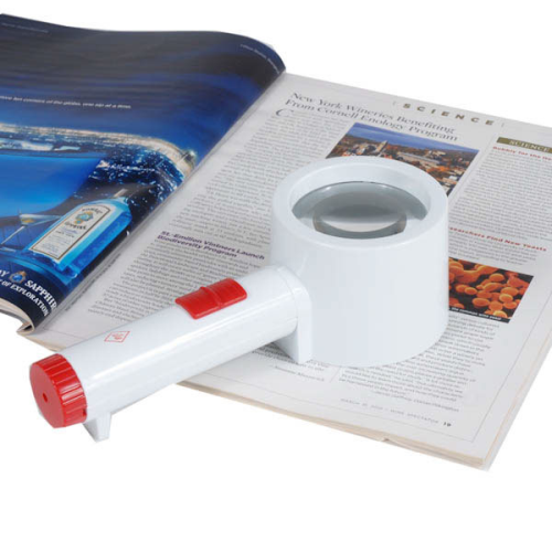 210021.png White-Red LED Stand Illuminated Magnifier 4X