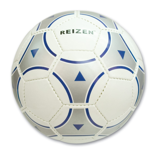Gray-White-Blue Reizen Samba Soccer Ball with Bells