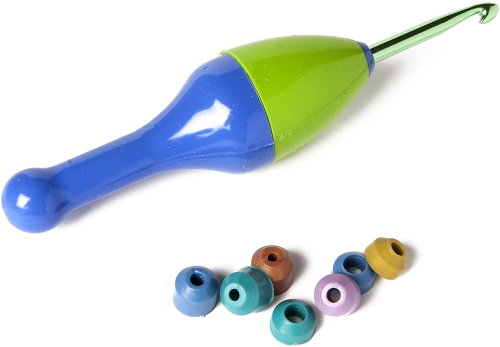 228804.png Blue-Green Ergonomic Crochet Hook Handle