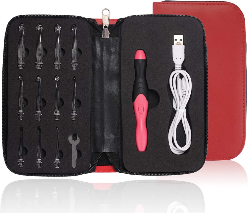 228909.png Pink-Black Lighted Crochet Hook Set