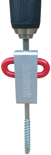 Silver-Red Brocraft ice Anchor Drill Adapter
