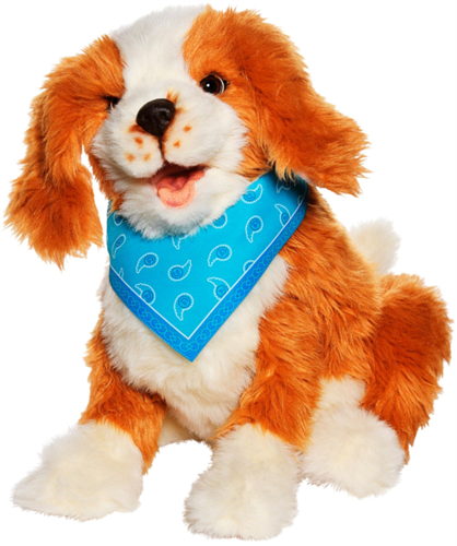 Pet Dog (Freckled) Joy For All Companion with Blue Scarf