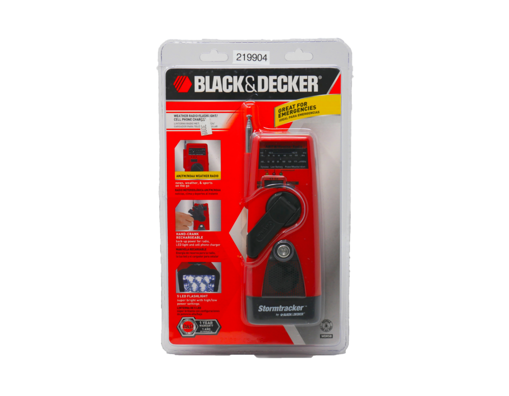 Orange-Black Emergency Radio