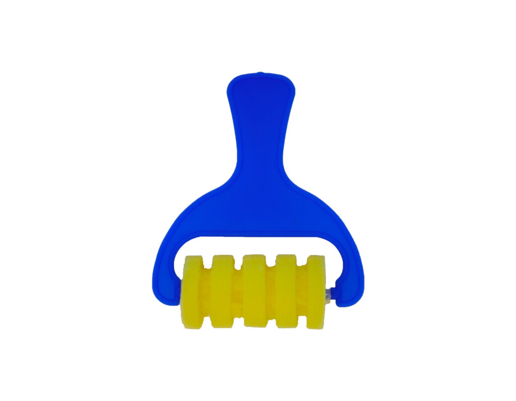Blue-Yellow Foam Roller Sponge Brush