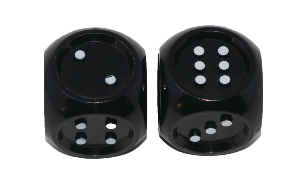 Tactile Dice Black-White Tactile Dice