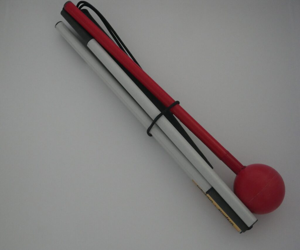 Red-White-Black Revolution Advantage Graphite Folding Cane